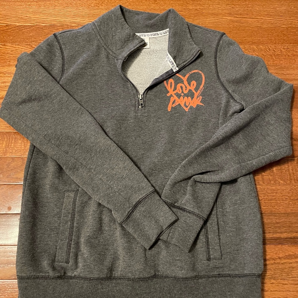 Victorias Secret Pink Quarter Zip Sweatshirt